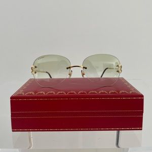 Cartier Glasses Gold Frame